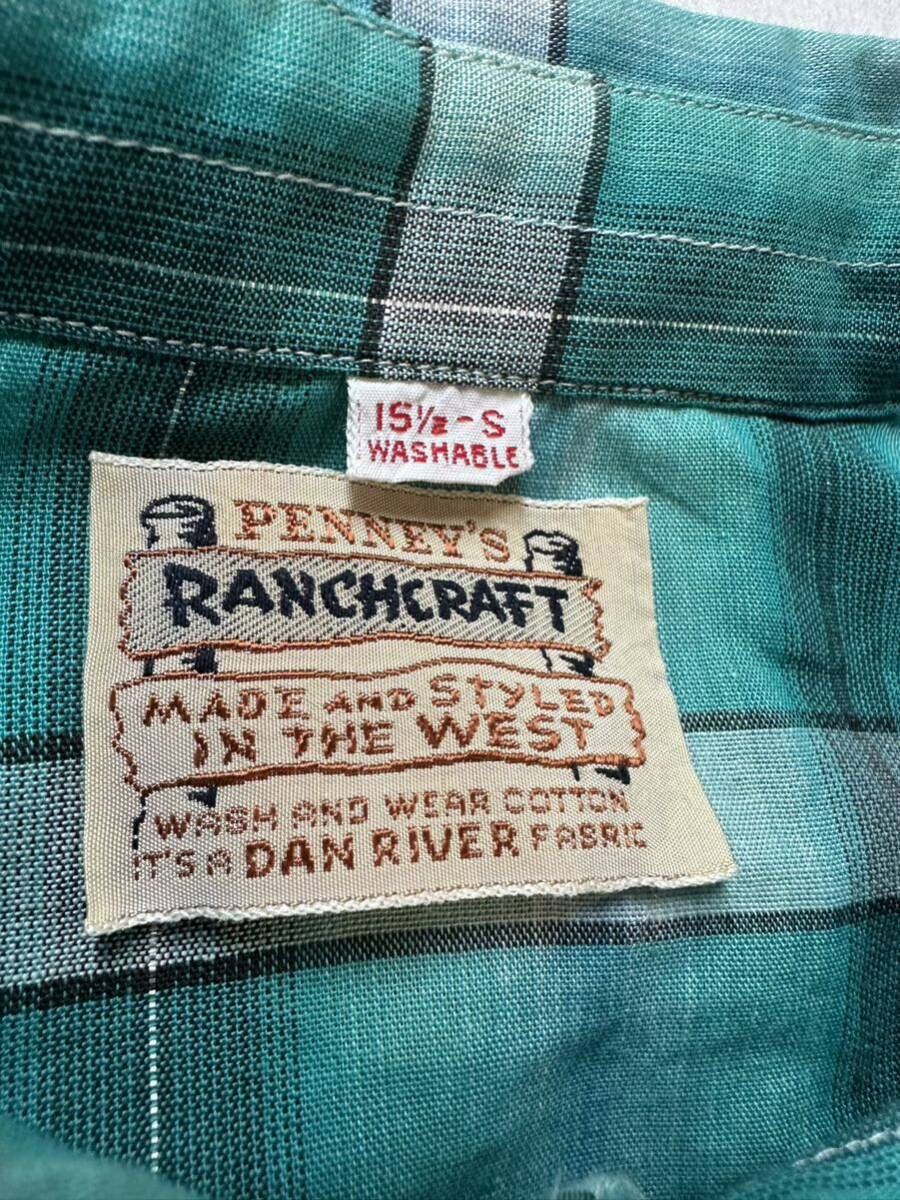 60s vintage Pennys RANCHCRAFT Western shirt ヴィンテージ ペニーズ ランチクラフト ウエスタンシャツ 古着 チェック _画像9