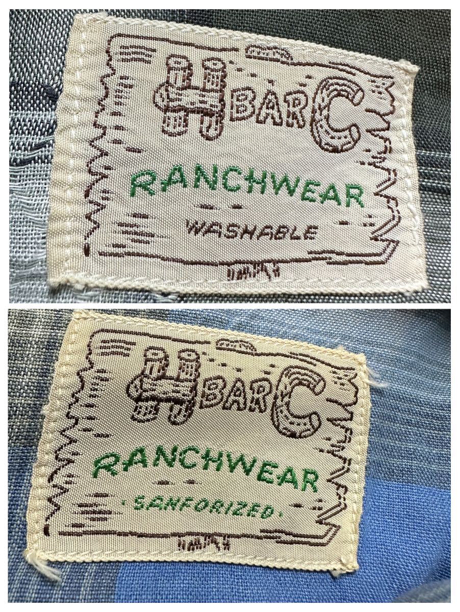 50~60s Ladies vintage H BAR C Western shirt ヴィンテージ エイチバーシー ウエスタンシャツ 古着 ２枚セット チェック柄_画像6
