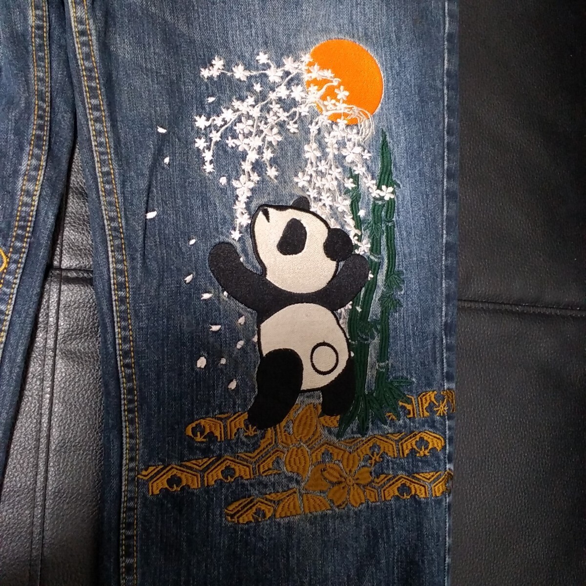 . мир рисунок вышивка Panda PANDA джинсы .. душа 
