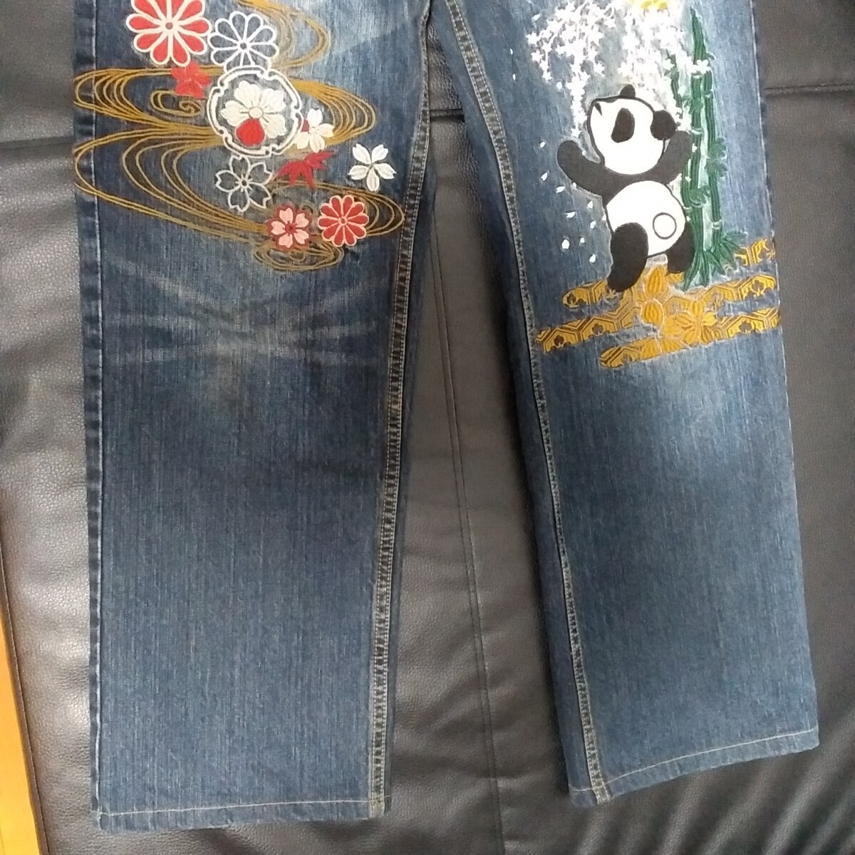 . мир рисунок вышивка Panda PANDA джинсы .. душа 