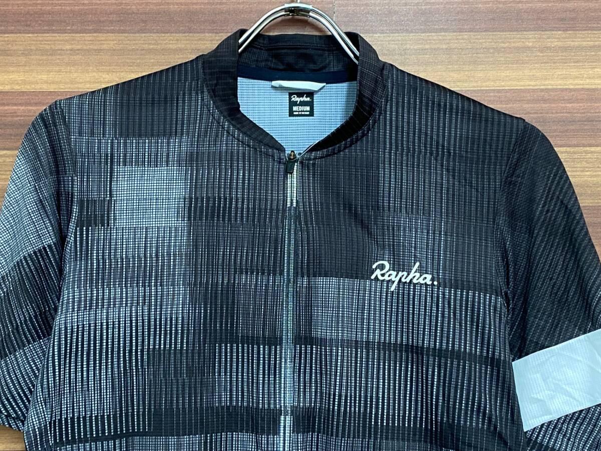 HR176 ラファ Rapha メンズフライウェイトジャージ MEN'S FLYWEIGHT JERSEY 半袖サイクルジャージ 黒 Mの画像3