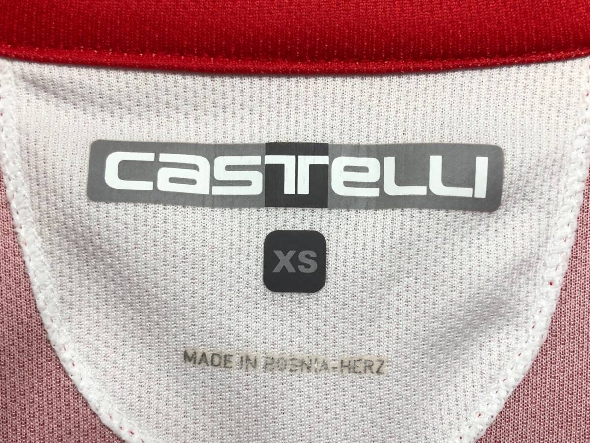 HS776 カステリ CASTELLI 半袖サイクルジャージ レッド XSの画像7