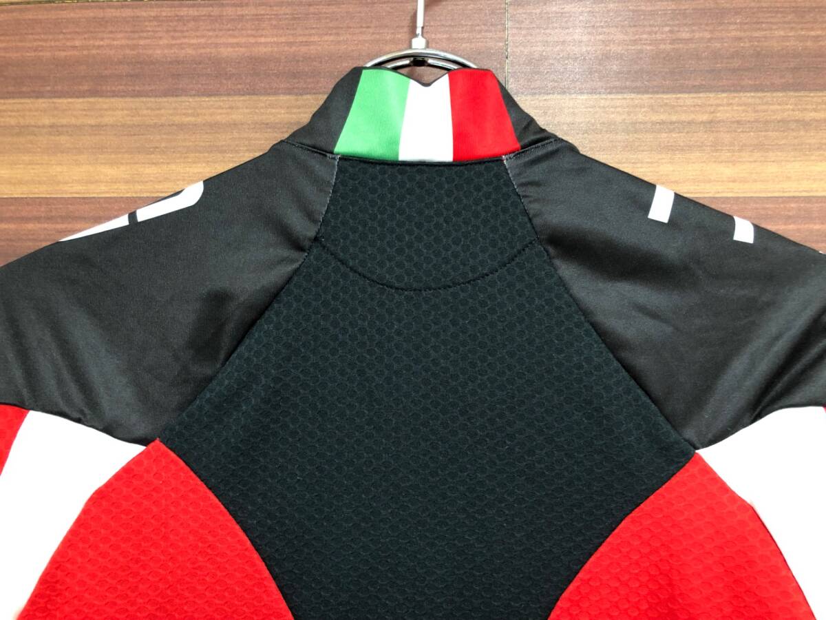 HT182 カステリ castelli 半袖 サイクルジャージ 白赤 M ほつれありの画像5