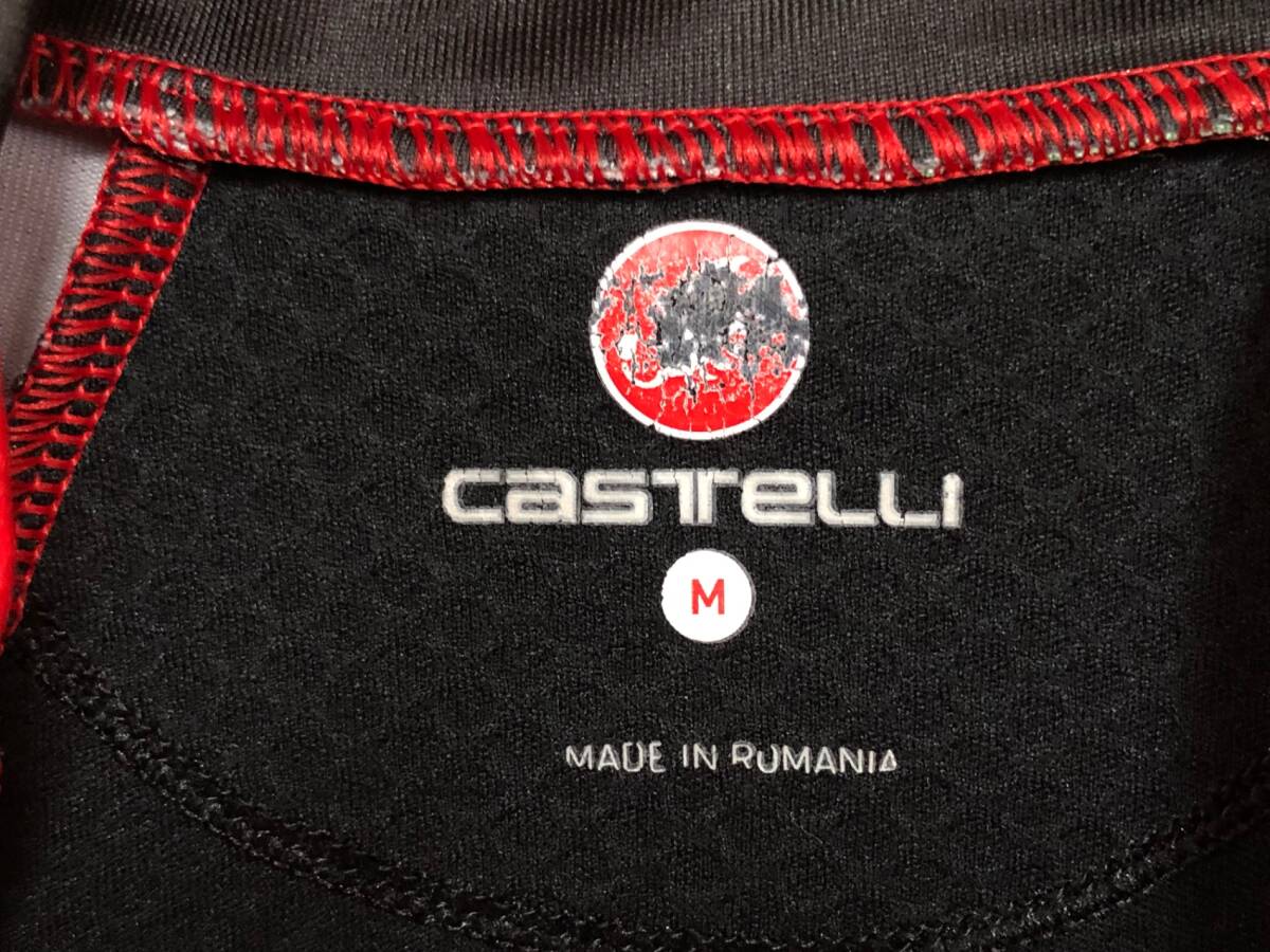HT182 カステリ castelli 半袖 サイクルジャージ 白赤 M ほつれありの画像7