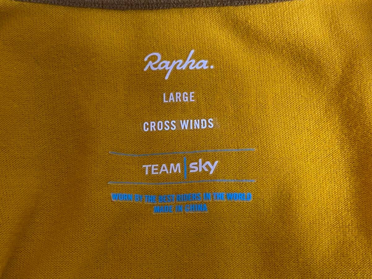 HT990 ラファ Rapha TEAM Sky CROSSWINDS T-SHIRT 半袖 Tシャツ オレンジ L ※染み、擦れ_画像7