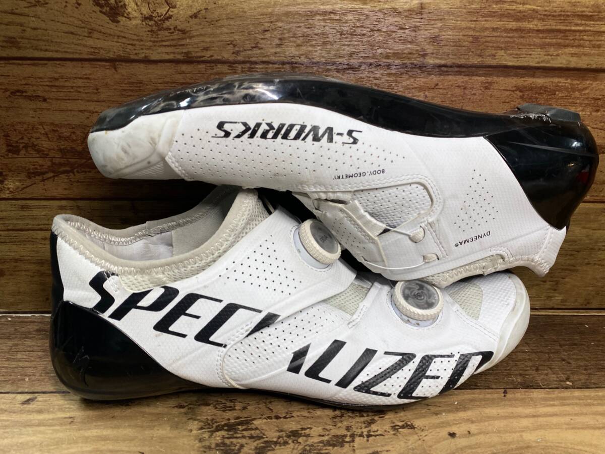 HT142 スペシャライズド SPECIALIZED エスワークス S-WORKS アレス ARES ROAD SHOES ビンディングシューズ SPD-SL EU42 白の画像3