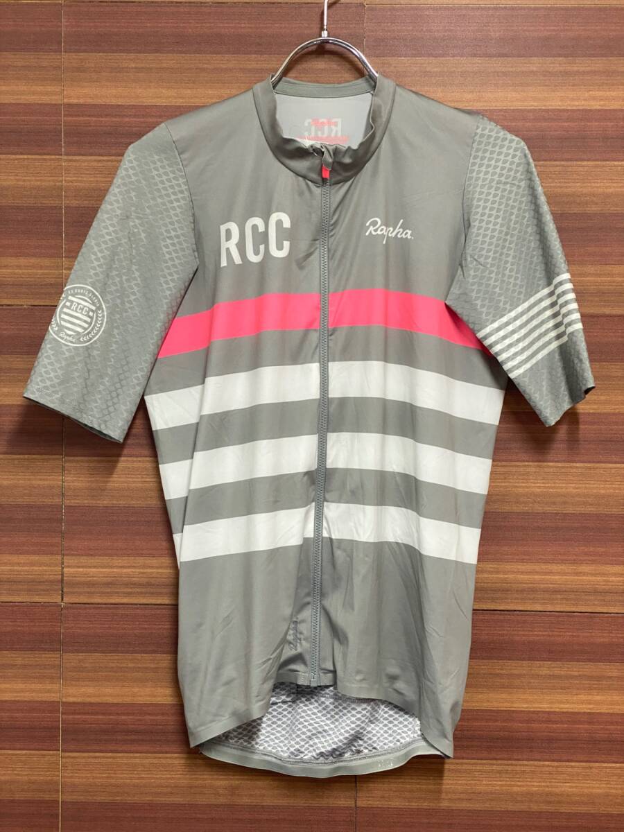 HT980 ラファ Rapha RCC PRO TEAM AERO JERSEY 半袖 サイクルジャージ グレー L ※染みの画像1