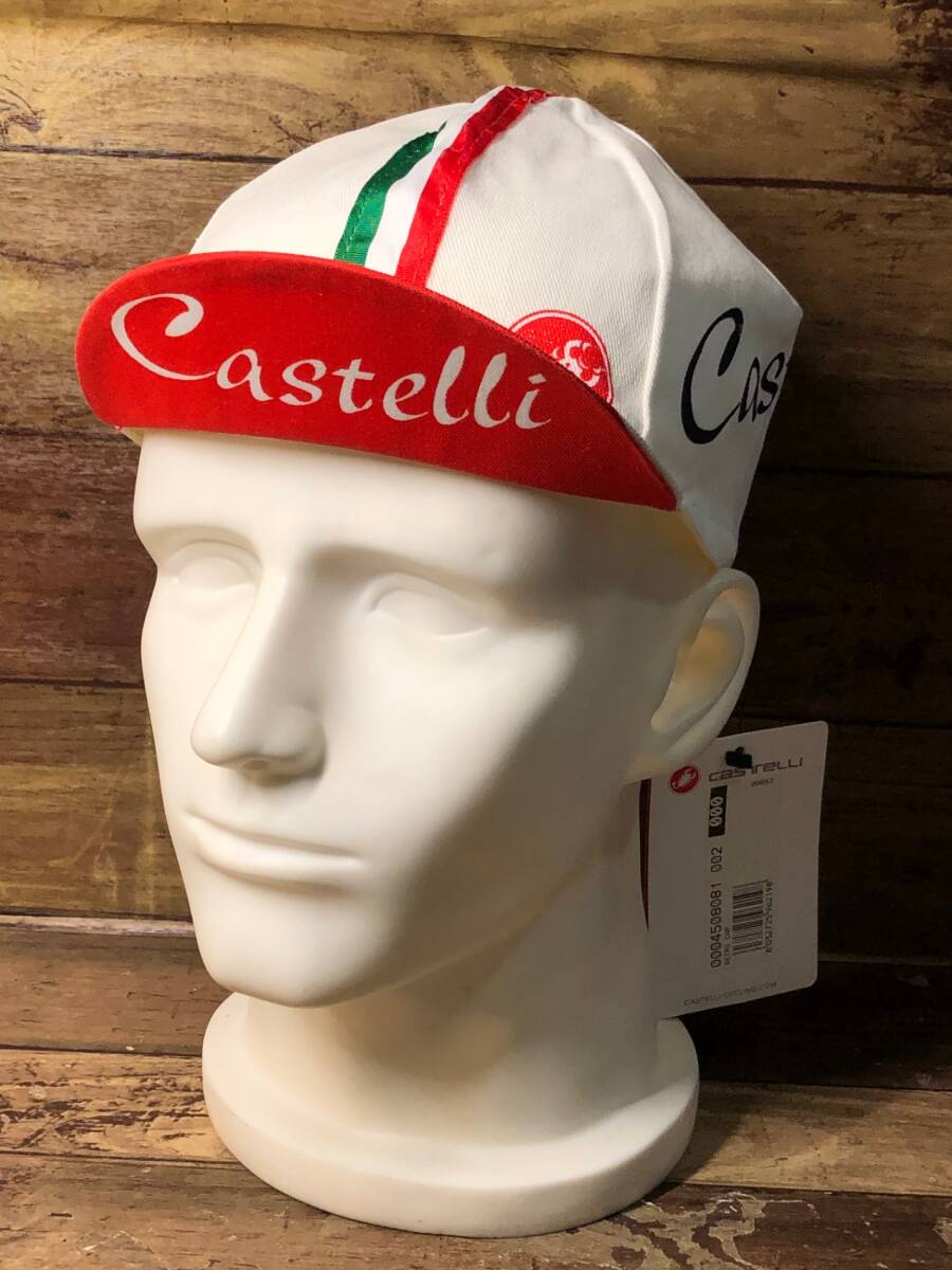 HQ644 カステリ CASTELL サイクルキャップ 赤 白の画像1