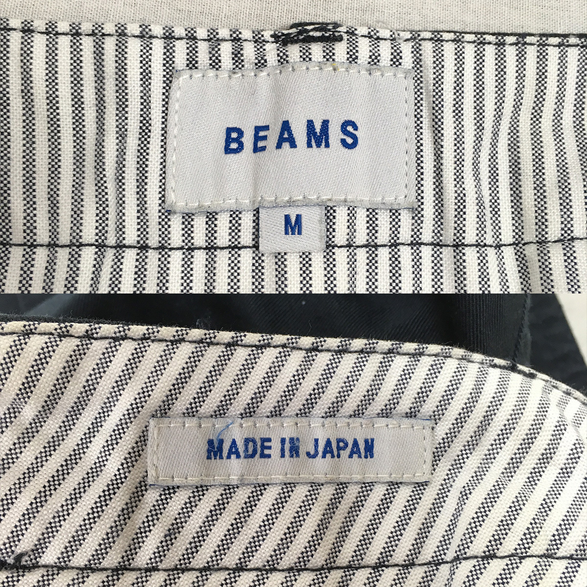 BEAMS ビームス 11-23-1173-874 日本製 ストレッチ テーパード チノ Mサイズ ジップフライ_画像9