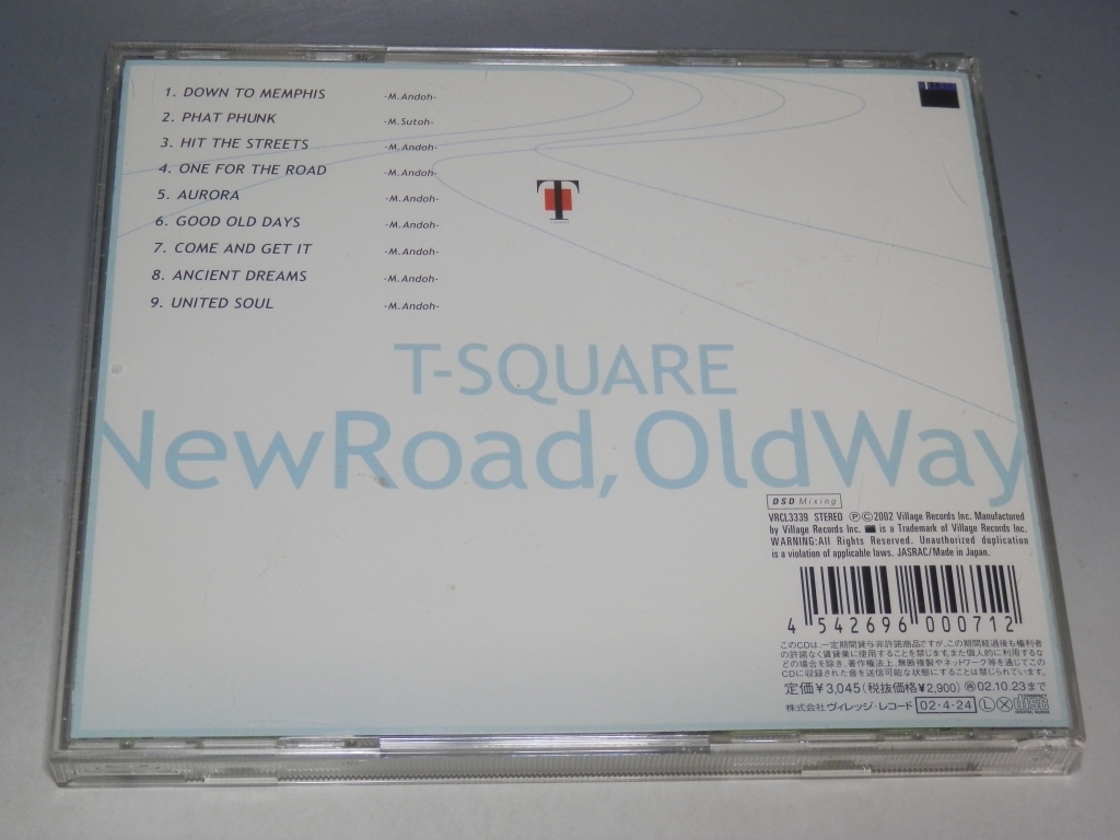 ☆ T-SQUARE T-スクェア NEW ROAD, OLD WAY ニュー・ロード、オールド・ウェイ CD VRCL-3339 _画像2