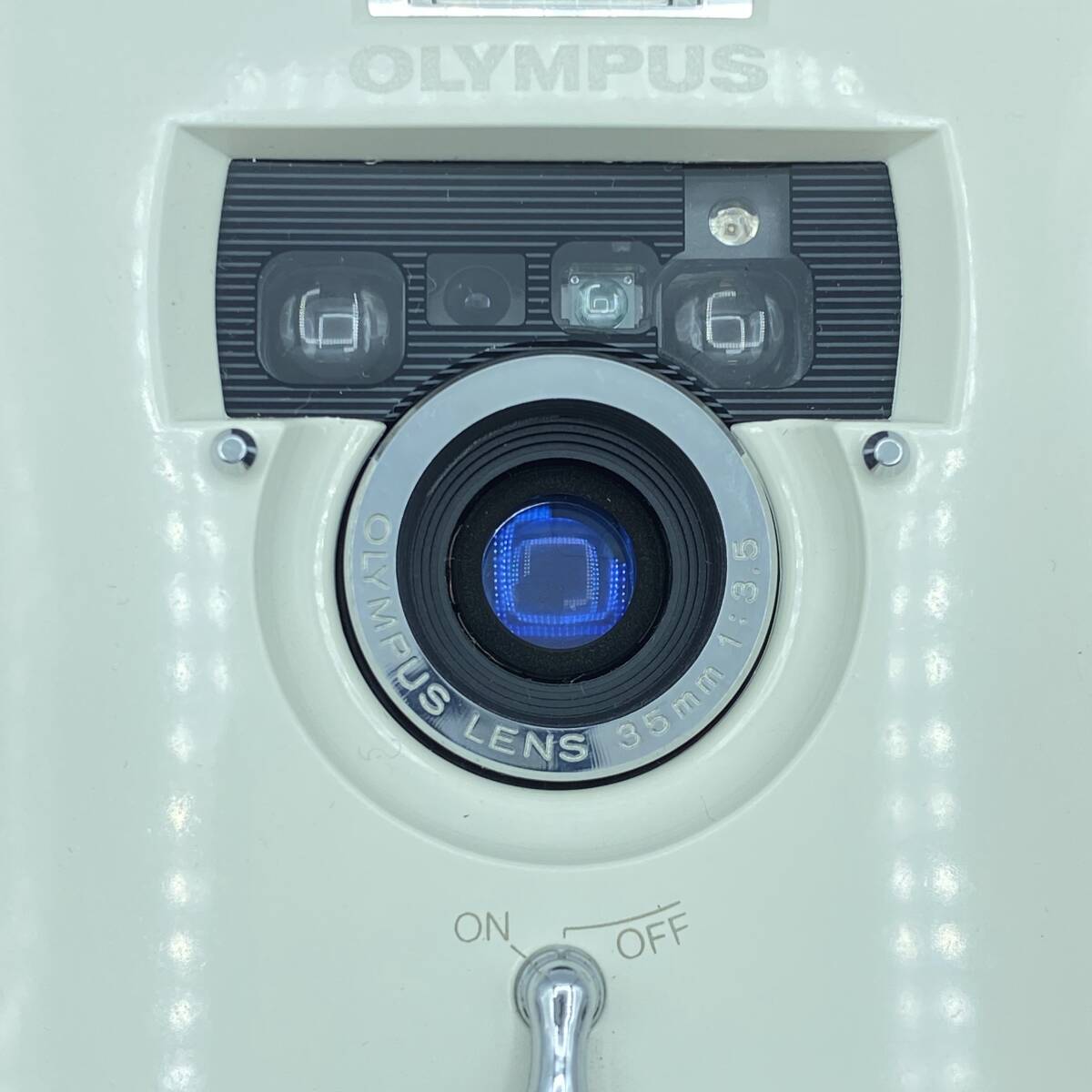 『T14』カメラ OLYMPUS オリンパス Ecru エクリュ コンパクトフィルムカメラ 35mm 1:3.5 ホワイト 動作未確認 現状品の画像7