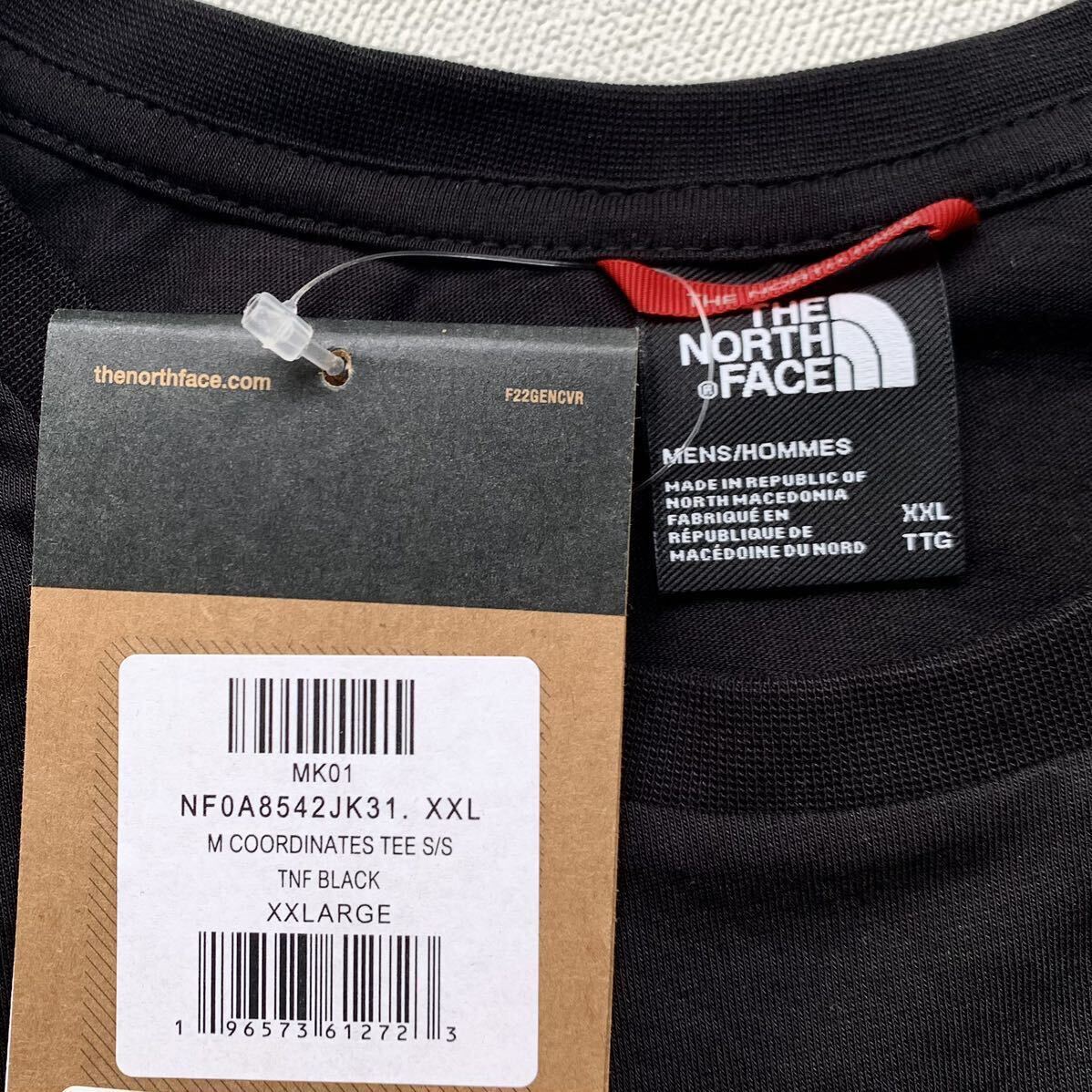 XXL 新品 ノースフェイス THE NORTH FACE COORDINATES TEE ロゴ ハーフドーム 座標 半袖 Tシャツ 黒 メンズ 海外企画 日本未入荷 送料無料の画像6