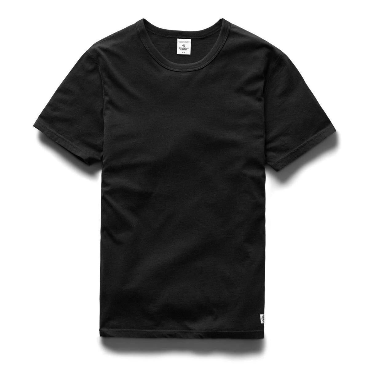 S 新品 カナダ製 REIGNING CHAMP レイニングチャンプ 半袖 Tシャツ RC-1029 メンズ 黒 ブラック 定番 ピマコットン パックTのバラ売り 1枚_画像7