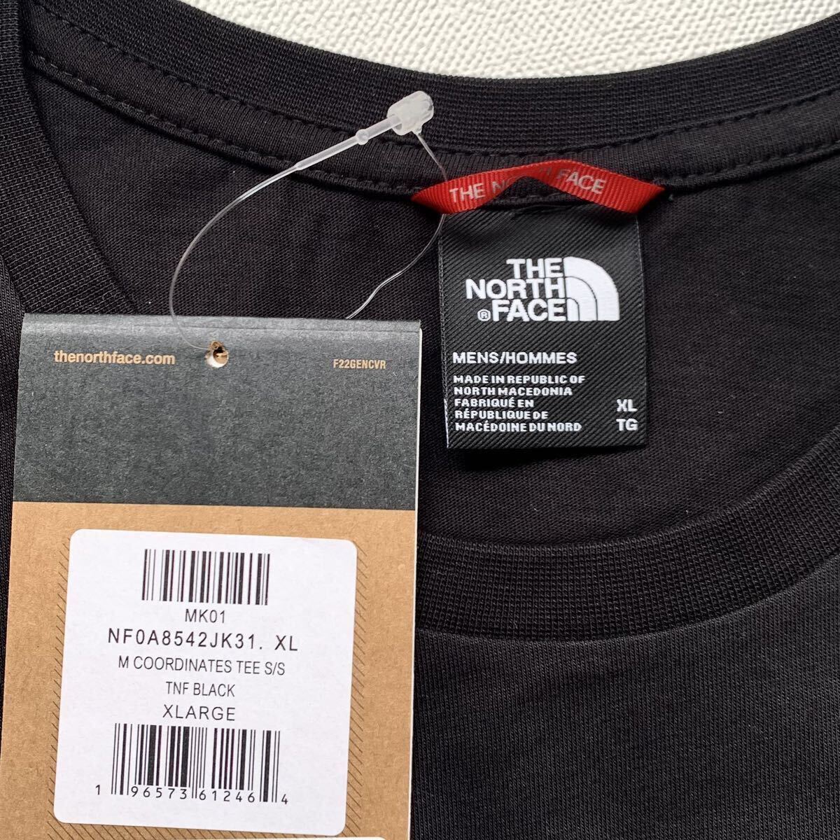 XL 新品 ノースフェイス THE NORTH FACE COORDINATES TEE ロゴ ハーフドーム 座標 半袖 Tシャツ 黒 メンズ 海外企画 日本未入荷 送料無料の画像6