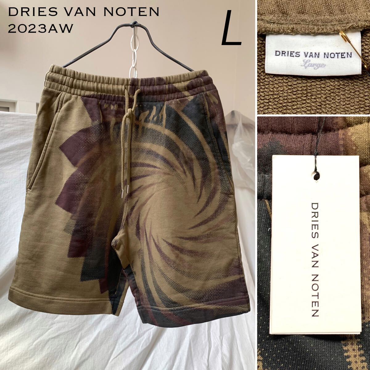  новый товар 2023AW Dries Van Noten DRIES VAN NOTEN графика принт тренировочный шорты HABOR шорты шорты L