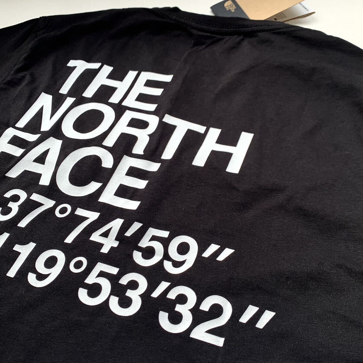 L 新品 ノースフェイス THE NORTH FACE COORDINATES TEE ロゴ ハーフドーム 座標 半袖 Tシャツ 黒 メンズ 海外企画 日本未入荷 送料無料_画像3