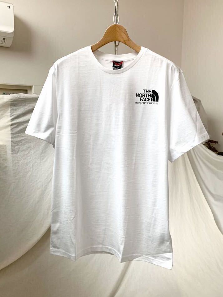 XL 新品 ノースフェイス THE NORTH FACE COORDINATES TEE ロゴ ハーフドーム 座標 半袖 Tシャツ 白 メンズ 海外企画 日本未入荷 送料無料の画像2