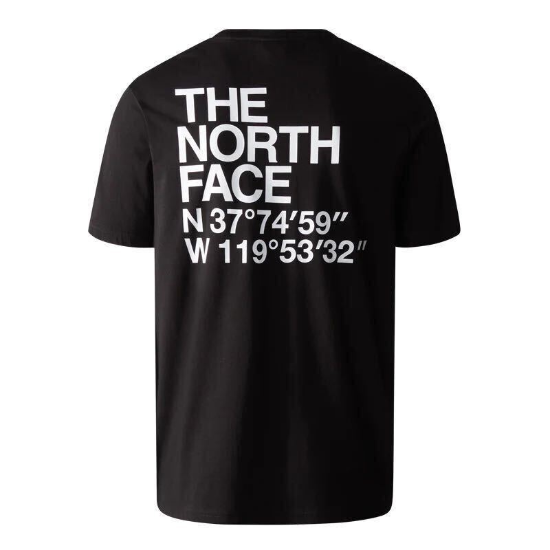 L 新品 ノースフェイス THE NORTH FACE COORDINATES TEE ロゴ ハーフドーム 座標 半袖 Tシャツ 黒 メンズ 海外企画 日本未入荷 送料無料_画像8