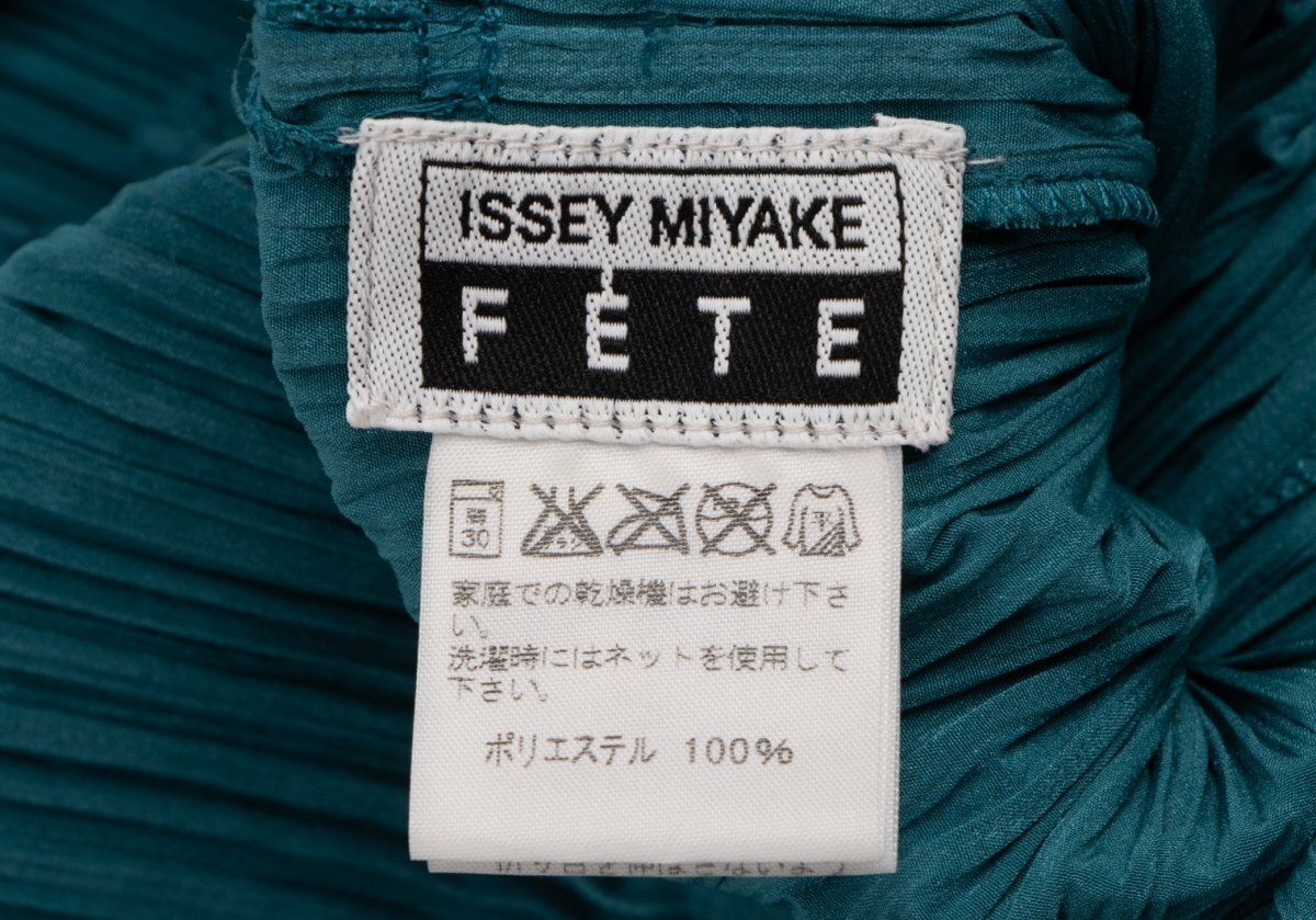 イッセイミヤケ フェットISSEY MIYAKE FETE ステッチデザインプリーツジャケット 緑3_画像7