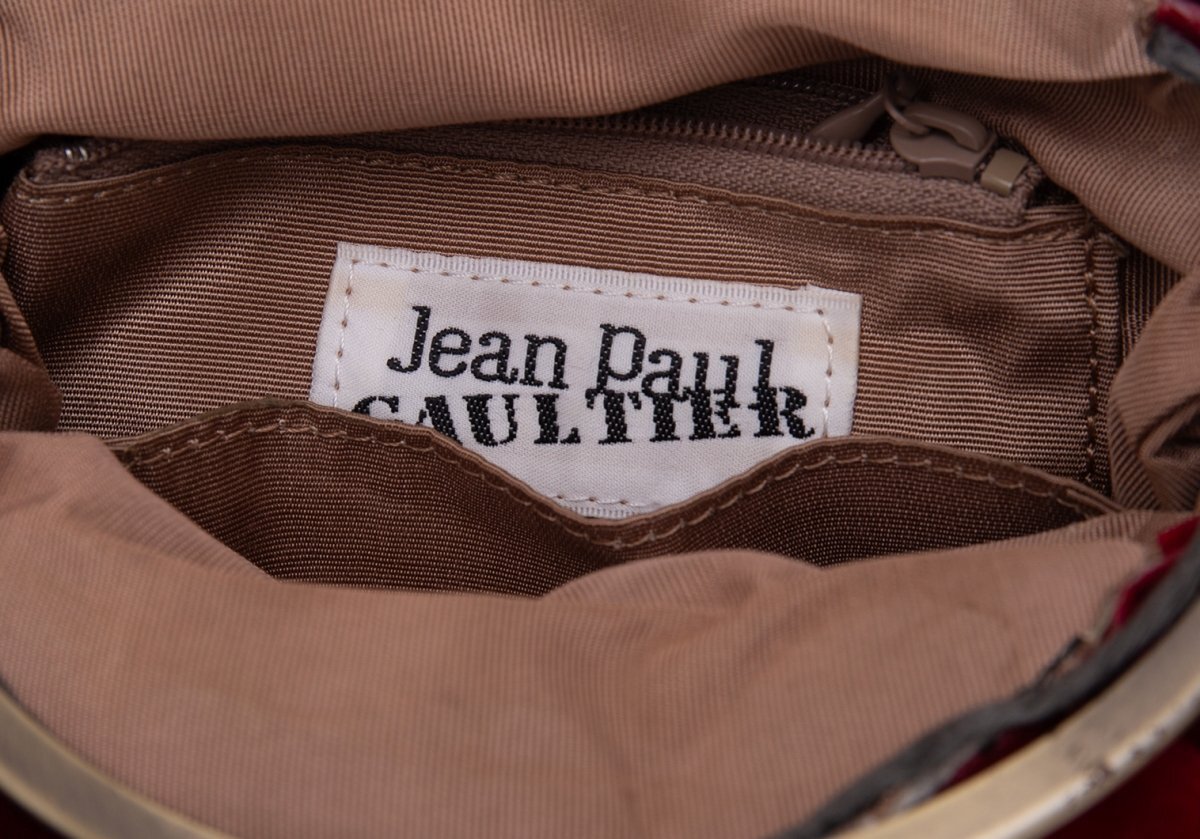  Jean-Paul Gaultier Jean Paul GAULTIER velour bulrush . shoulder bag red 