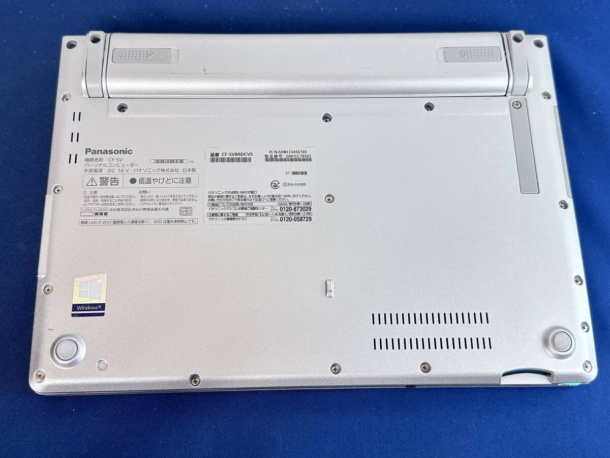 【★2019年モデル 使用短め 美品】 Panasonic Let's note CF-SV8RDCVS /Core i5 8265U/8GBメモリ＋NVME 256GB・SSD/12.1 Full HD_画像6