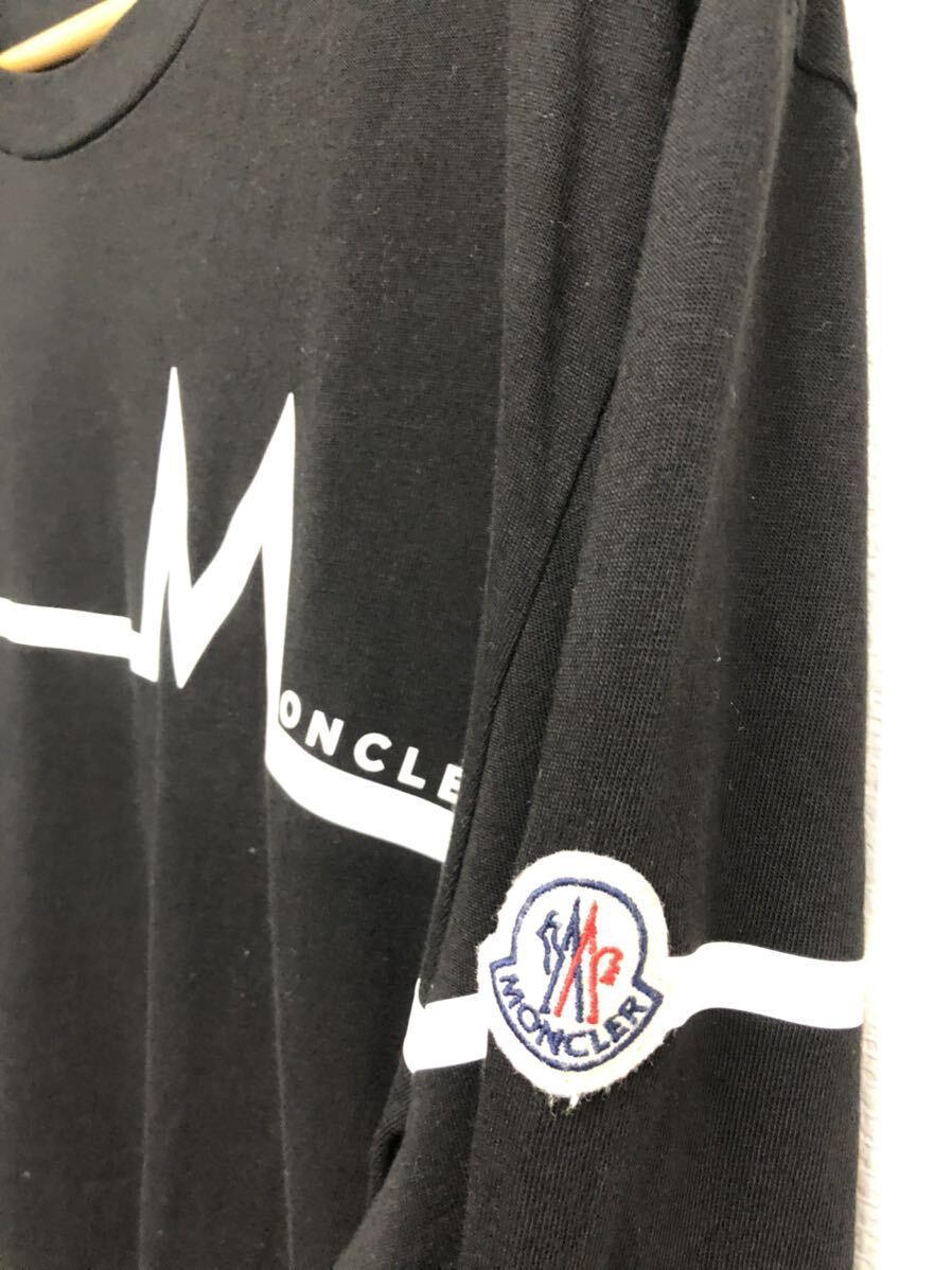 【MONCLER】モンクレール★長袖Tシャツ LS TSHIRT ロンT ラバーロゴ プリント カットソー サイズXL H20918D00003 8390T ブラック 04_画像5