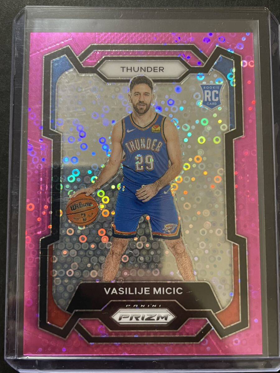 Vasilije Micic Panini Prizm Fastbreak Pink Disco Prizm ルーキーカード 27/50 NBA カード 2023/24_画像1