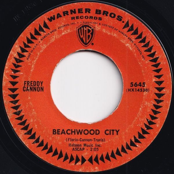 Freddy Cannon Action / Beachwood City Warner Bros. US 5645 206538 R&B R&R レコード 7インチ 45_画像2