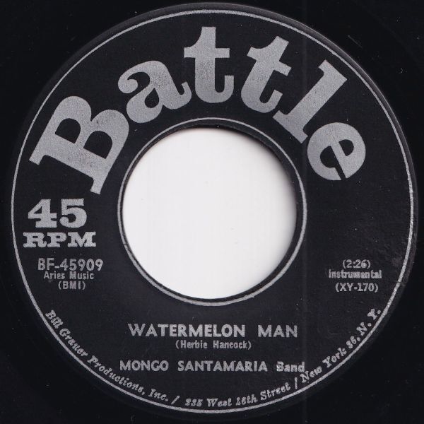 Mongo Santamaria Band Watermelon Man / Don't Bother Me No More Battle US BF-45909 206547 LATIN ラテン レコード 7インチ 45_画像1