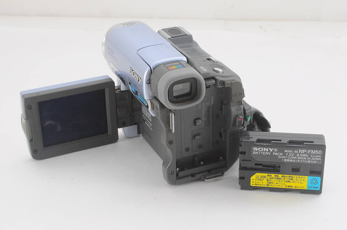 [キ MAB18]再生OK SONY DCR-TRV22 ライトブルー デジタルビデオカメラ ソニー ミニDV miniDV Handycam ハンディカム