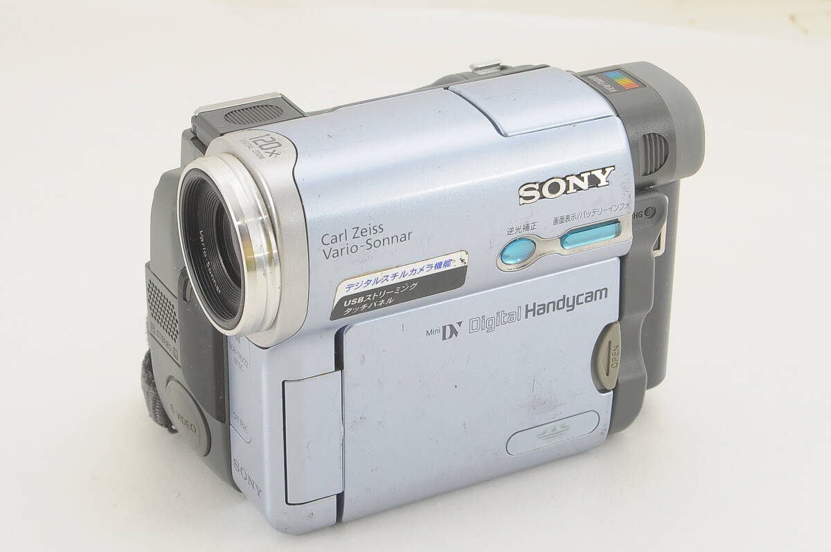 [キ MAB18]再生OK SONY DCR-TRV22 ライトブルー デジタルビデオカメラ ソニー ミニDV miniDV Handycam ハンディカム_画像2