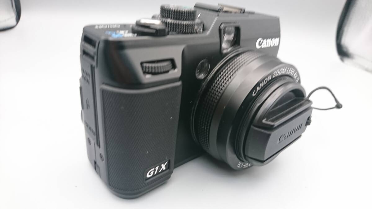 Canon キャノン Power Shot G1 X 15.1-60.4mm 1:2.8-5.8 デジタルカメラ レザー専用カバー付き 通電確認済_画像6