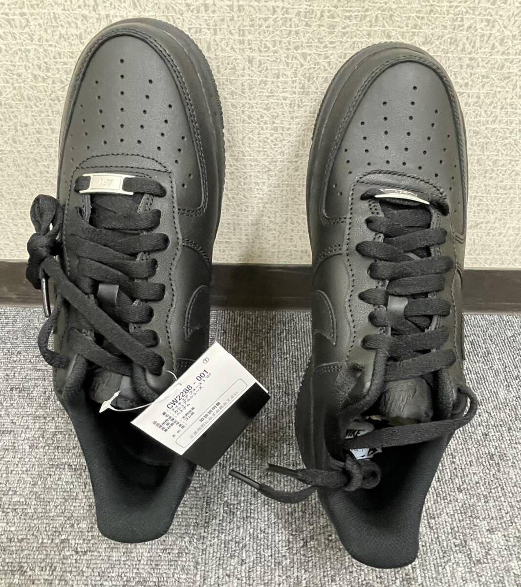 【DK 22420】１円スタート NIKE ナイキ AIR FORCE1 ’07 エアフォース1 26.5cm メンズ ブラック 靴 スニーカー 箱付き 現状品の画像6