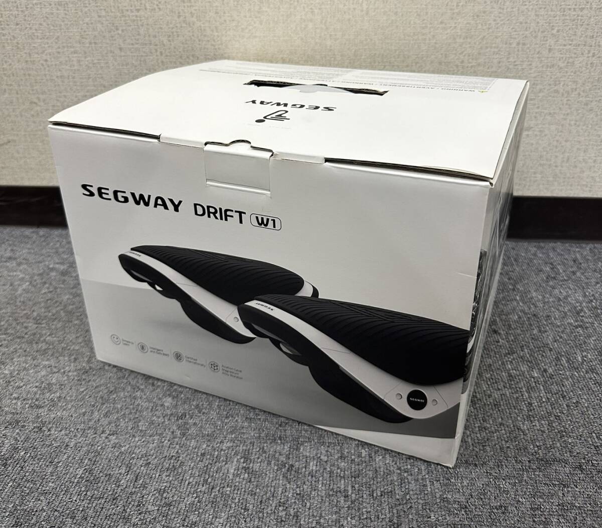 【DK 23502】１円～ SEGWAY DRIFT W1 セグウェイ ドリフト 電動 ローラースケート バランスボード 電動一輪 通電確認済み 箱付 現状品