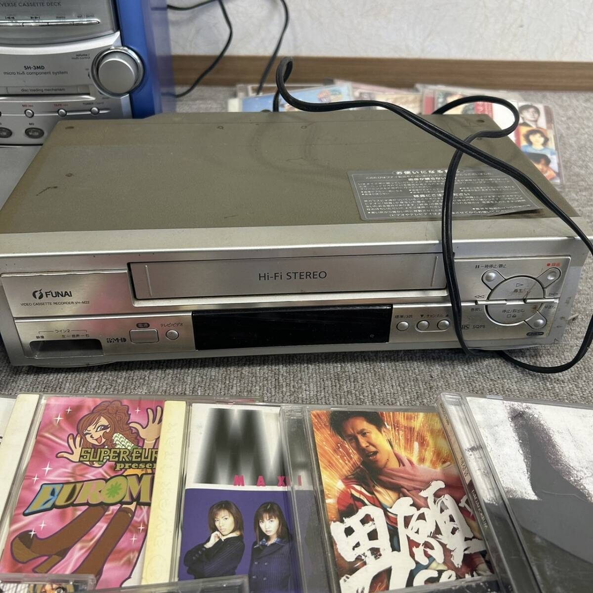 【ART-1981a】1円スタート スピーカー DVD ビデオデッキ CD など おまとめ セット 動作未確認 ジャンク 音楽 趣味 長期保管品 現状品の画像5