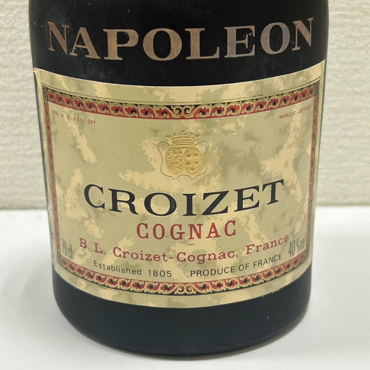 【ART-4842】1円スタート NAPOLEON ナポレオン CROIZET クロアーゼ 700ml 40% コニャック ブランデー 箱なし 未開栓 長期保管品 現状品の画像4