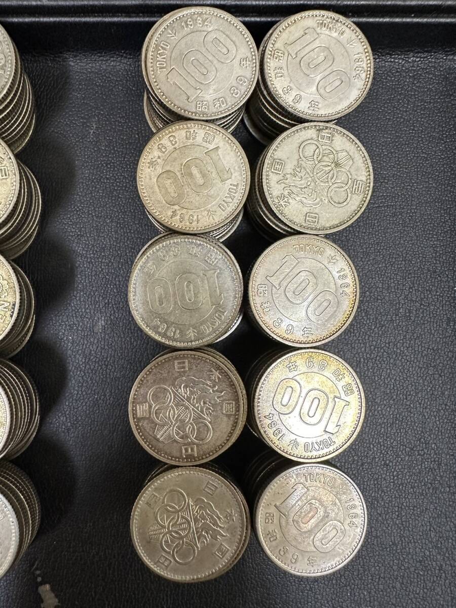 【DK 23255α】1円～ 100円銀貨 銀貨 大量まとめ 稲穂 200枚 鳳凰 100枚 五輪 100枚 額面総額40000円 古銭 コレクション 硬貨 現状品の画像4