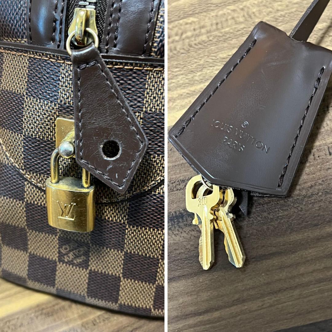 ★正規品 美品★Louis Vuitton ルイヴィトン ダミエ バッグ ハンドバッグ ドゥオモ N60008 鍵 カデナ付き♪