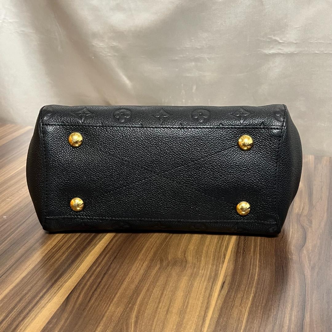 ★美品★Louis Vuitton ルイヴィトン ハンドバッグ モンテーニュBB M41053 ブラック ノワール アンプラント ゴールド金具