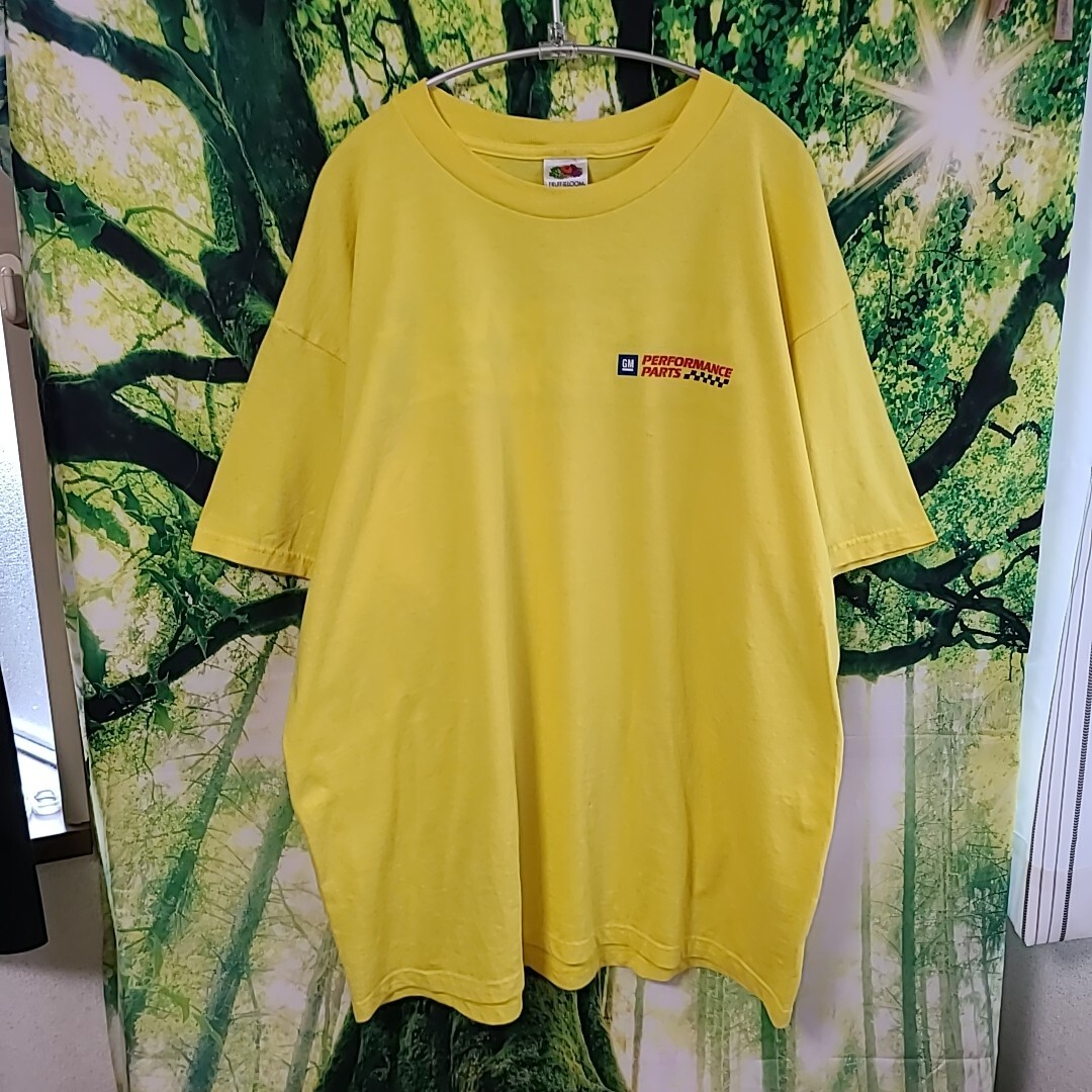 00s ビンテージ 黄色 イエロー Tシャツ 半袖 エルサルバドル だぼだぼ バックプリント 古着 XL ヴィンテージ 星条旗_画像5