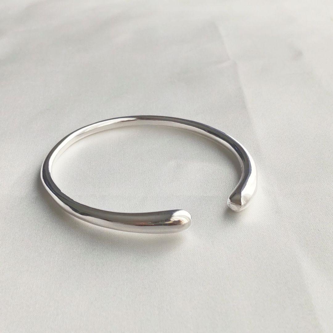 #95 Trad Drop Bangle Silver S925 Браслет Корейская анонимная доставка