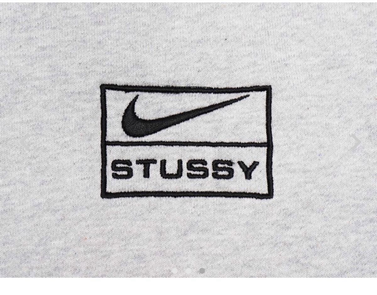 L STUSSY×NIKEフルジップフリースパーカーブラックフーディーナイキxステューシーFLEECE ZIP HOODIE 激安