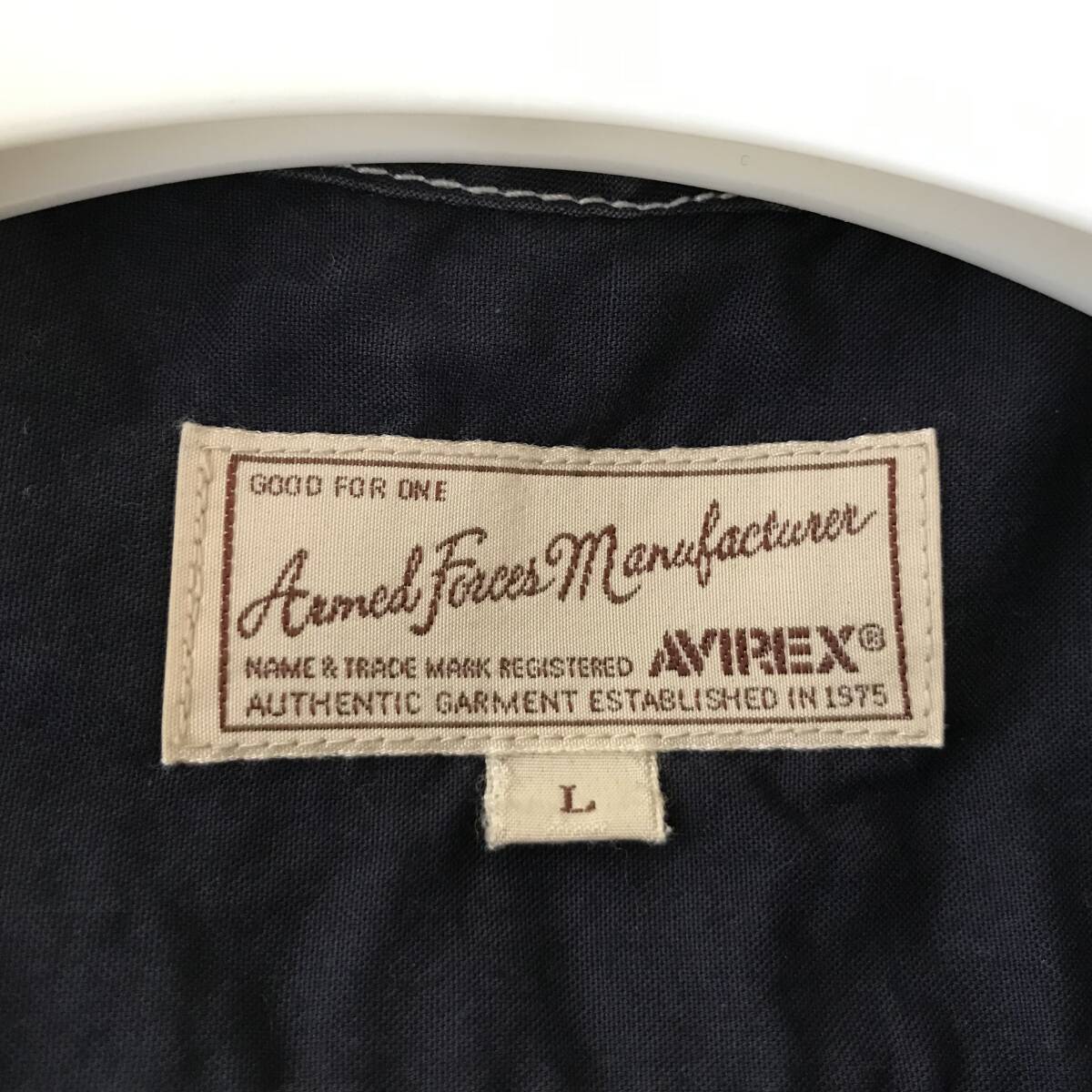 AVIREX USN 6125010 アヴィレックス U.S.NAVY メンズ 7分袖 ミリタリーフーデットジャケット 良品 size L_画像6