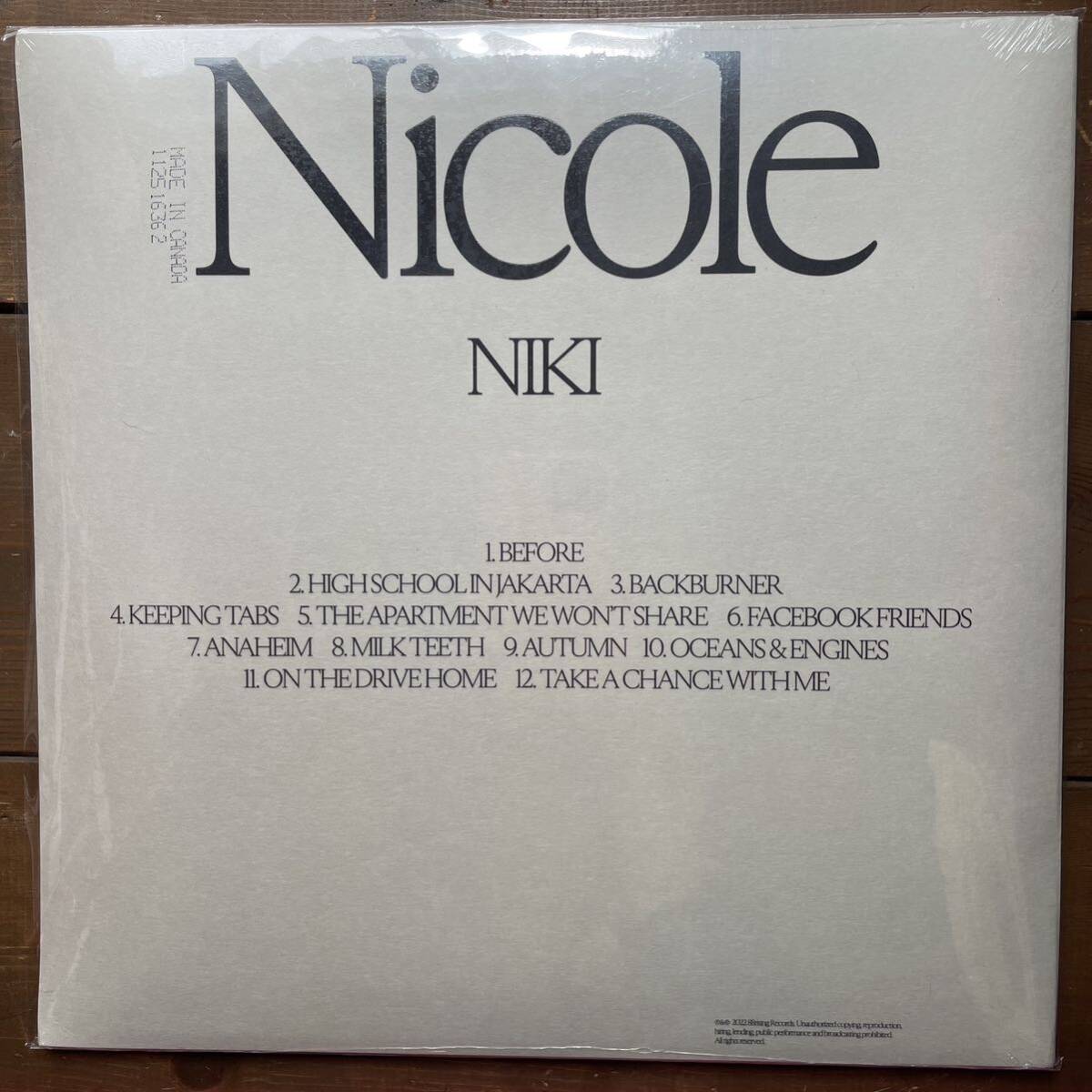 Nicole NIKI LP レコード 未開封 vinylの画像2