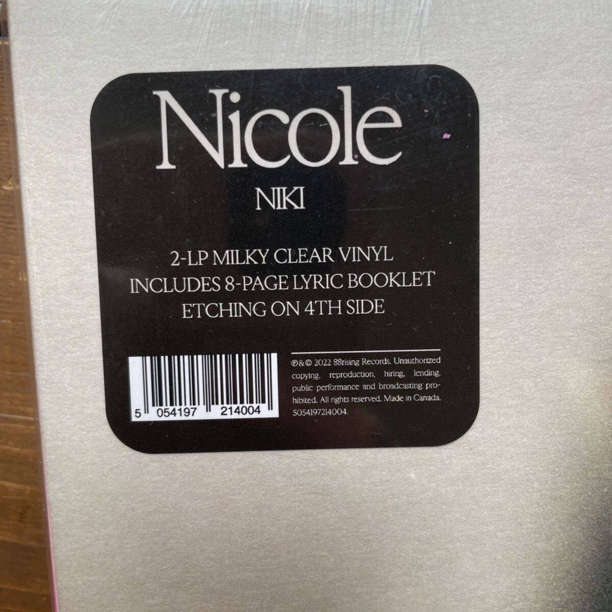 Nicole NIKI LP レコード 未開封 vinylの画像3