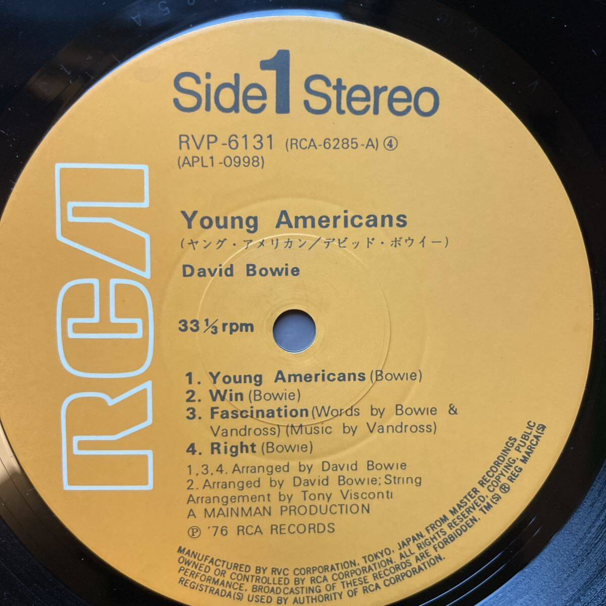 David Bowie デビッド ボウイ young americans LP ヤング アメリカン レコード _画像6