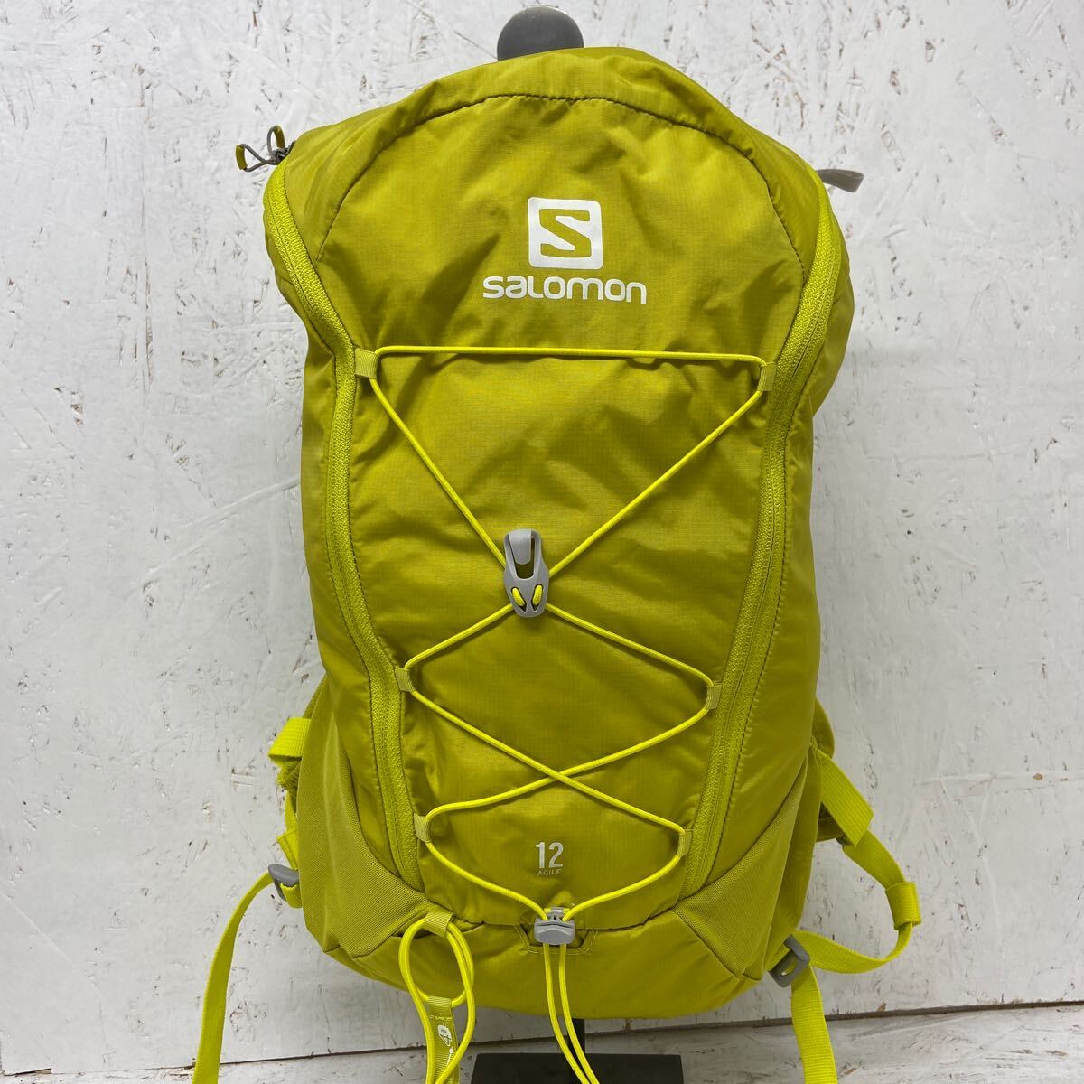 6 salomon AGILE12 rucksack polyester mountain climbing backpack outdoor yellow yellow color 27×43. Salomon 