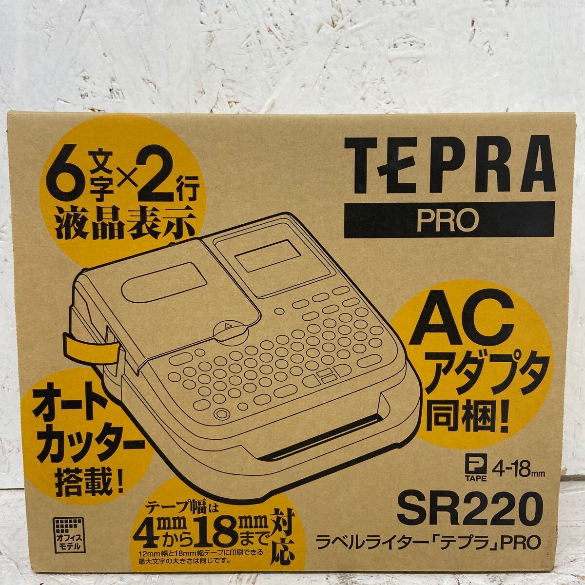 14 通電OK キングジム TEPRA PRO SR220 ACアダプター テープ付き KING JIM テプラプロ ラベルライター_画像5