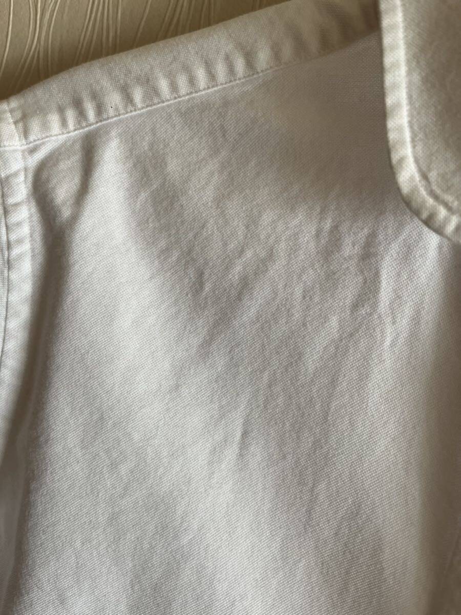 鎌倉シャツ Manhattan classic ホワイト ブラウス シャツ 白 クリーニング済 長袖 丸襟 綿100%の画像8