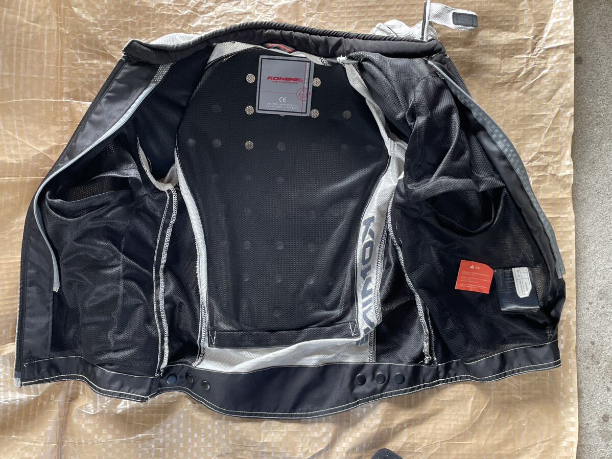 コミネ メッシュジャケットKOMINE バイクウェア ライダースジャケット 中古品 サイズはM ライディングジャケット パッドありの画像5